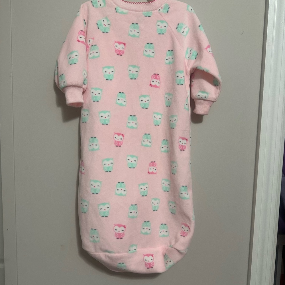 Pink Owl Print babies 0-9M super soft Pajamas NWOT - Picture 2 of 5